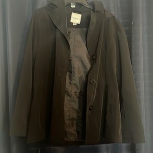 Black rain coat/trench coat